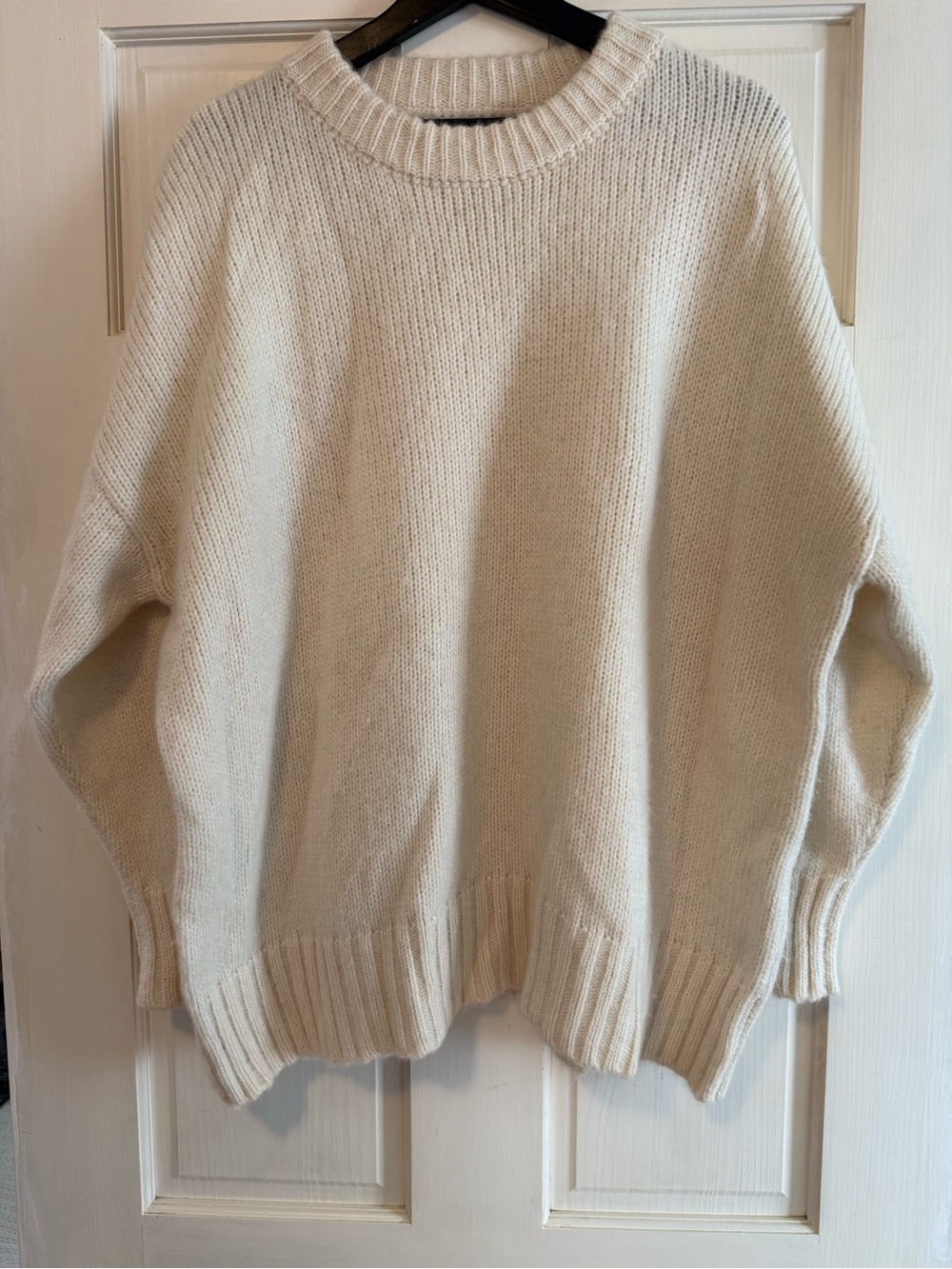 Jenni Kayne Cream Crewneck Pullover Sweater